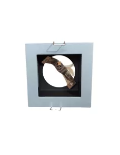 Ares 305007 spot encastrable carré ambre aluminium gu5.3 50w cadre aluminium